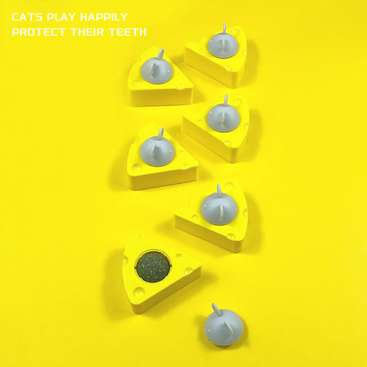 🧀🐱 Jucărie pentru Pisici – Bilă cu Iarbă Mâței în Formă de Felie de Pizza