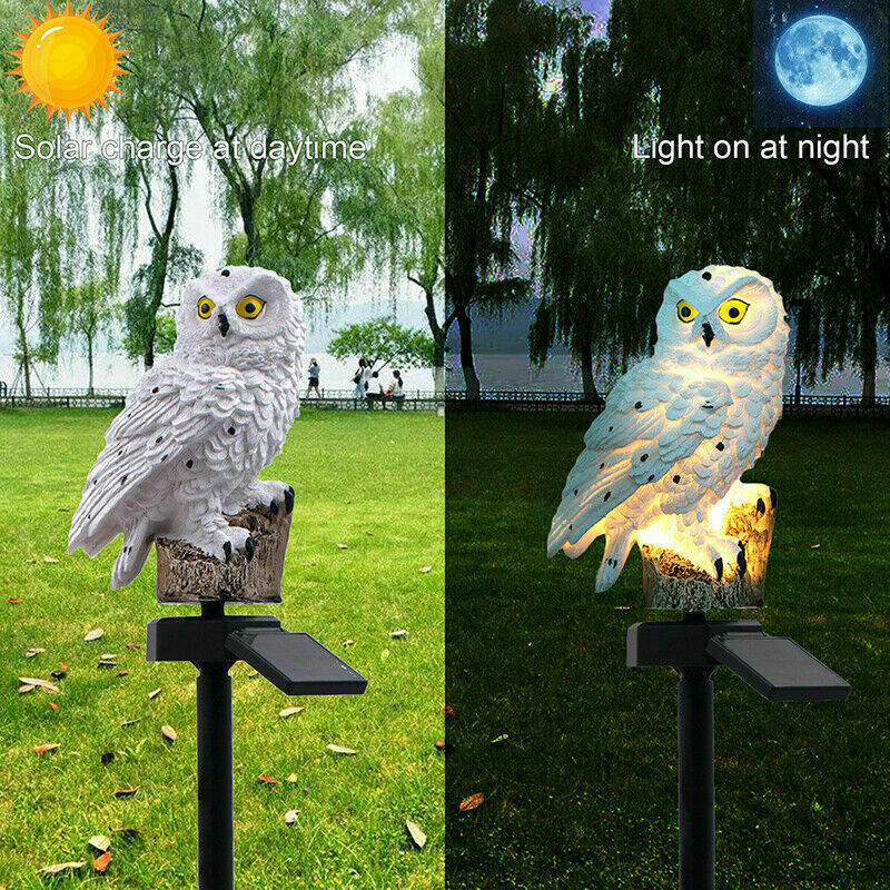 Lampă solară de grădină cu LED – Bufniță/Papagal, impermeabilă