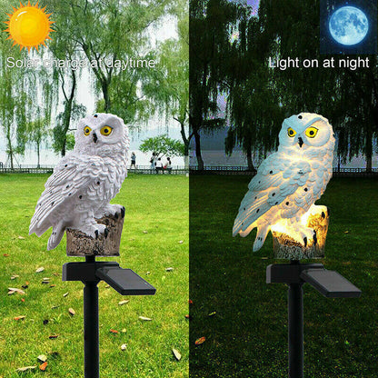 Lampă solară de grădină cu LED – Bufniță/Papagal, impermeabilă