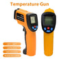 Termometru cu laser și infraroșu – Pistol digital pentru măsurarea temperaturii alimentelor, ideal pentru afumătoare, pizza și grătar (BBQ)