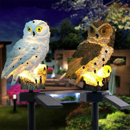 Lampă solară de grădină cu LED – Bufniță/Papagal, impermeabilă