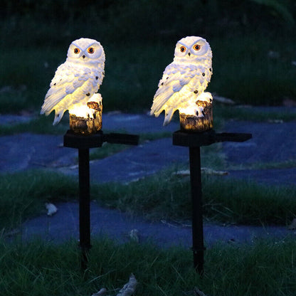 Lampă solară de grădină cu LED – Bufniță/Papagal, impermeabilă