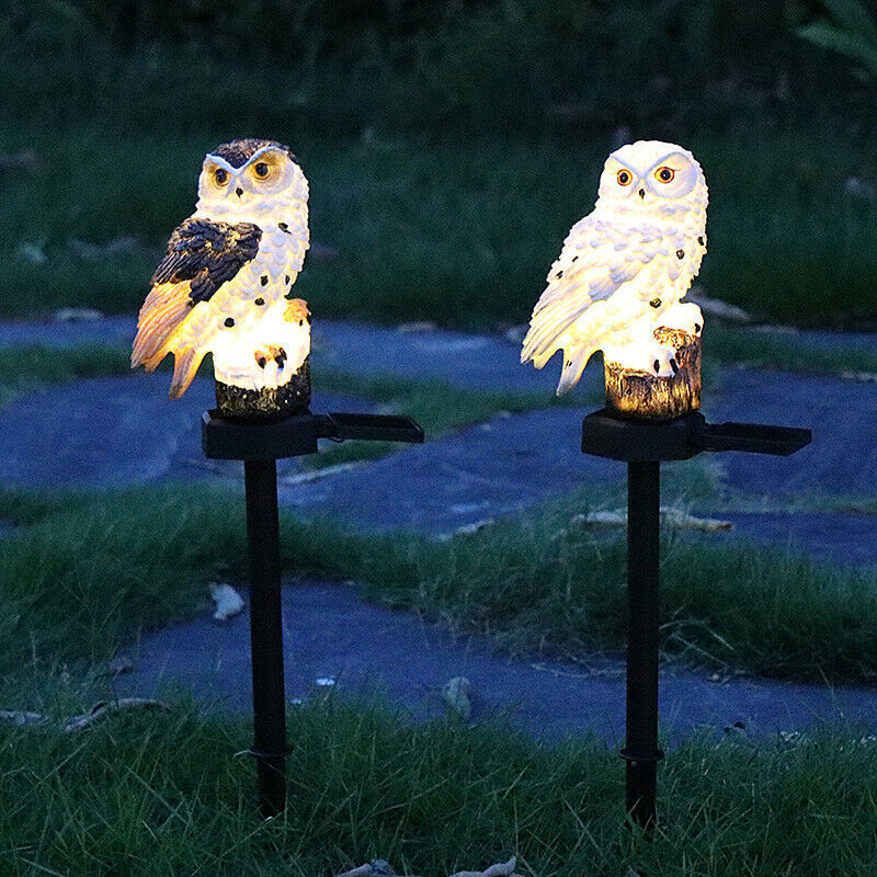 Lampă solară de grădină cu LED – Bufniță/Papagal, impermeabilă